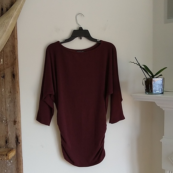 Anthropologie Tops - Nally & Millie Sepia Ruched Tunic Top M
